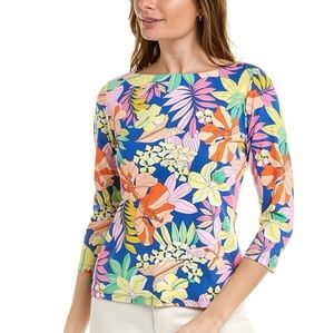 J McLaughlin Catalina Cloth Floral Top Size Extra Large